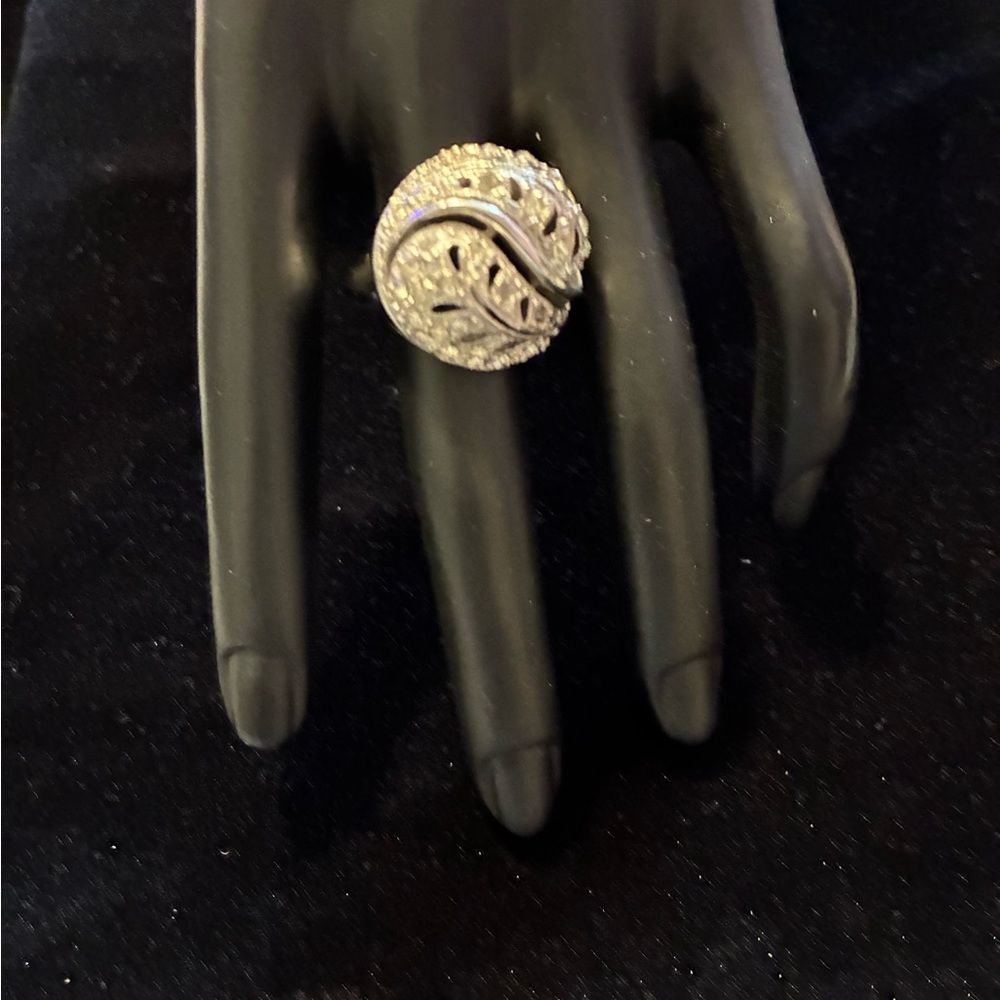 Silver Toned Statement Ring 6.5 - image 2